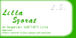 lilla szorat business card